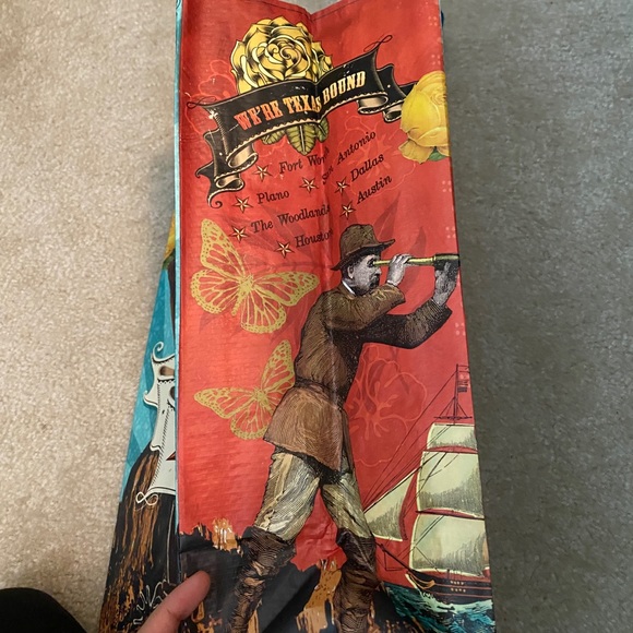 Trader Joe’s Plastic Reusable Shopping Tote Bag 6 Gallon Texas Cowboy Boots - Picture 3 of 5